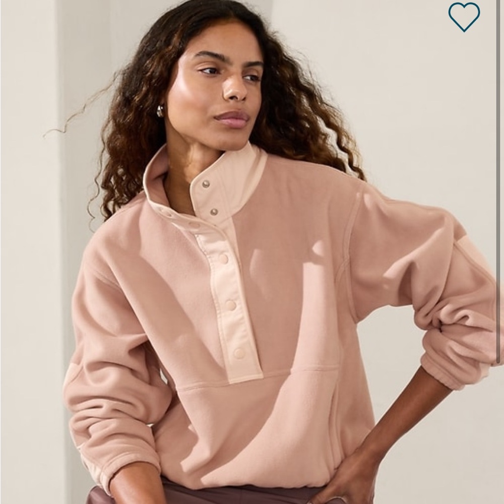 Athleta OVERLOOK MICROFLEECE SWEATSHIRT, sandstone , NWOT